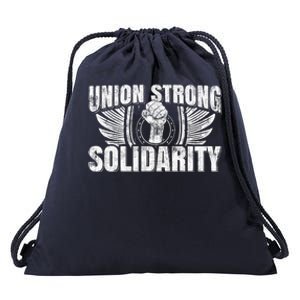 Union Strong Solidarity UAW Worker Laborer Drawstring Bag