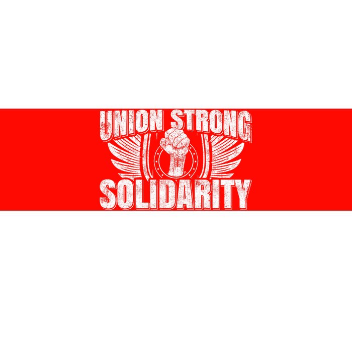 Union Strong Solidarity UAW Worker Laborer Bumper Sticker