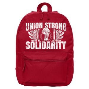 Union Strong Solidarity UAW Worker Laborer 16 in Basic Backpack