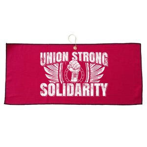 Union Strong Solidarity UAW Worker Laborer Large Microfiber Waffle Golf Towel