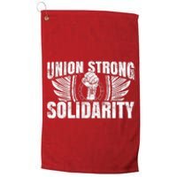 Union Strong Solidarity UAW Worker Laborer Platinum Collection Golf Towel