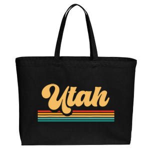 Us State Souvenir Utah Cotton Canvas Jumbo Tote