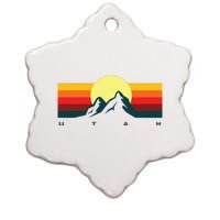 Us States Souvenir Mountain Utah Ceramic Star Ornament