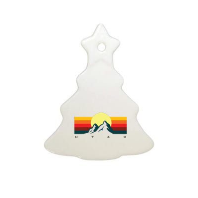 Us States Souvenir Mountain Utah Ceramic Tree Ornament