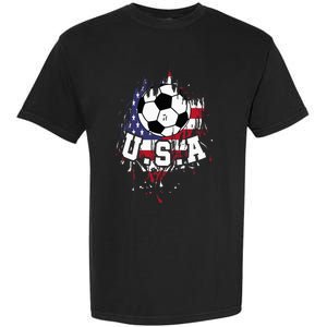 United States Soccer American Football Usa Futbol Garment-Dyed Heavyweight T-Shirt