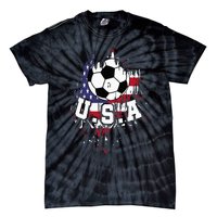 United States Soccer American Football Usa Futbol Tie-Dye T-Shirt