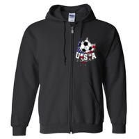 United States Soccer American Football Usa Futbol Full Zip Hoodie