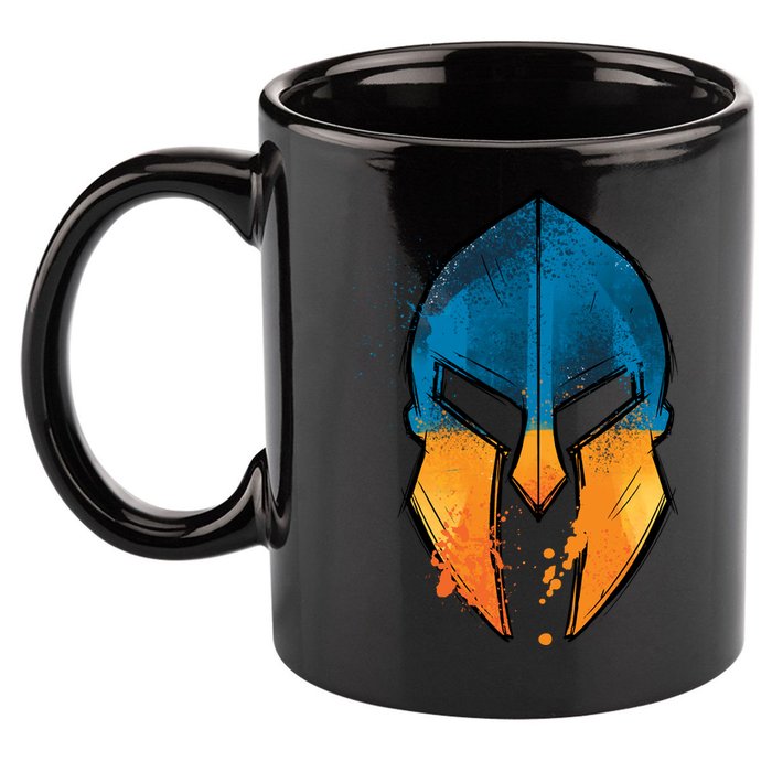 Ukraine Shield Spartan 11oz C Handle Ceramic Mug