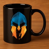 Ukraine Shield Spartan 11oz C Handle Ceramic Mug