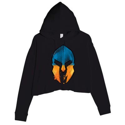 Ukraine Shield Spartan Crop Fleece Hoodie