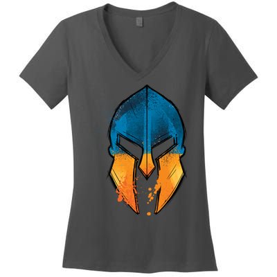 Ukraine Shield Spartan Women's V-Neck T-Shirt