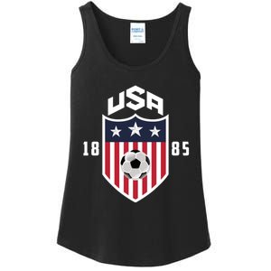 USA Soccer Shirt 1885 American Soccer USA Jersey Fan Ladies Essential Tank