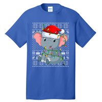 Ugly Sweater Style Xmas Lights Santa Elephant Christmas Great Gift Tall T-Shirt