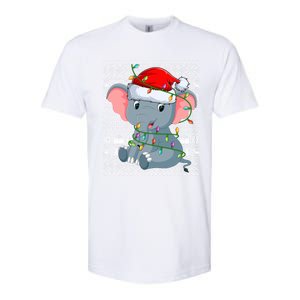 Ugly Sweater Style Xmas Lights Santa Elephant Christmas Great Gift Softstyle CVC T-Shirt