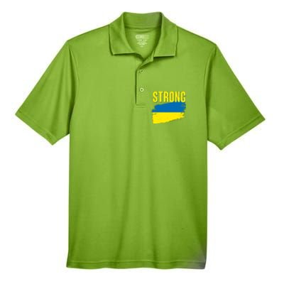 Ukraine Strong Stand With Ukraine Flag Men's Origin Performance Pique Polo