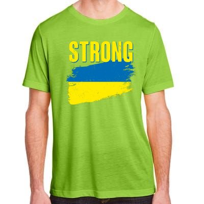 Ukraine Strong Stand With Ukraine Flag Adult ChromaSoft Performance T-Shirt