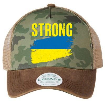 Ukraine Strong Stand With Ukraine Flag Legacy Tie Dye Trucker Hat