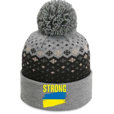 Ukraine Strong Stand With Ukraine Flag The Baniff Cuffed Pom Beanie