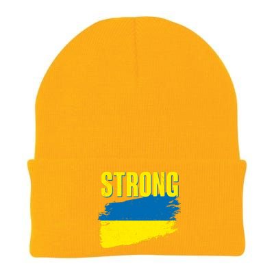 Ukraine Strong Stand With Ukraine Flag Knit Cap Winter Beanie