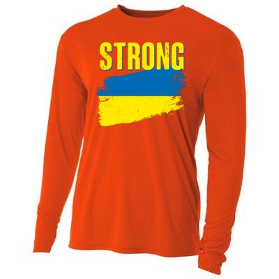 Ukraine Strong Stand With Ukraine Flag Cooling Performance Long Sleeve Crew