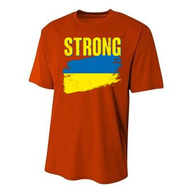 Ukraine Strong Stand With Ukraine Flag Performance Sprint T-Shirt