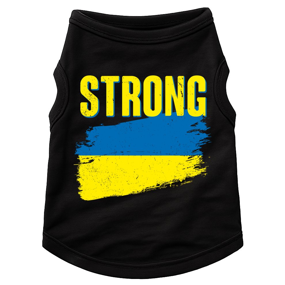 Ukraine Strong Stand With Ukraine Flag Doggie Tank
