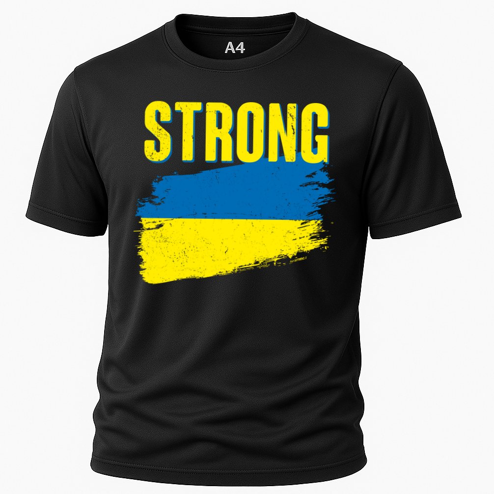 Ukraine Strong Stand With Ukraine Flag Cooling Performance Crew T-Shirt