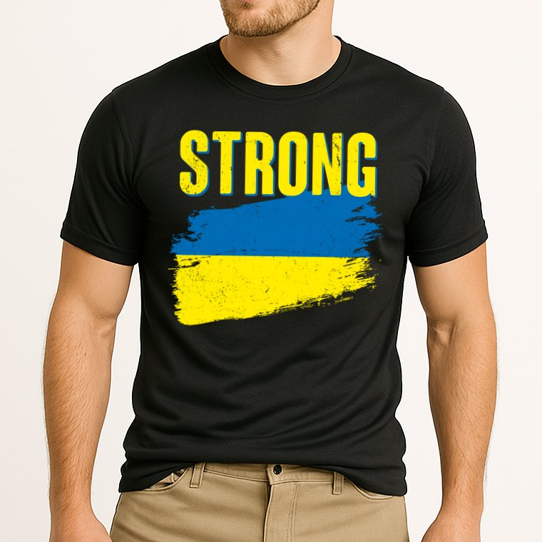 Ukraine Strong Stand With Ukraine Flag Cooling Performance Crew T-Shirt