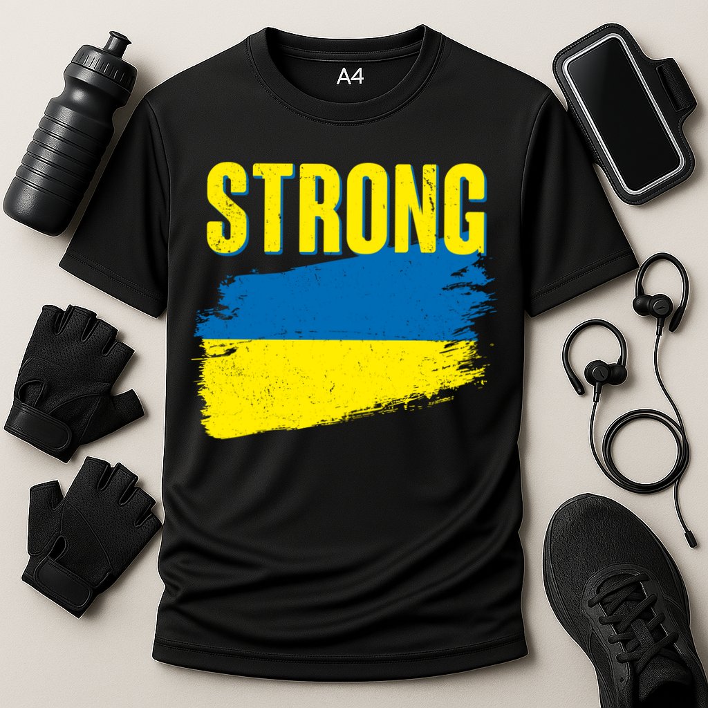 Ukraine Strong Stand With Ukraine Flag Cooling Performance Crew T-Shirt