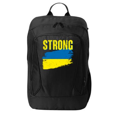 Ukraine Strong Stand With Ukraine Flag City Backpack