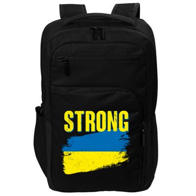 Ukraine Strong Stand With Ukraine Flag Impact Tech Backpack