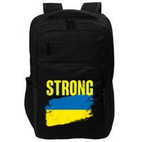 Ukraine Strong Stand With Ukraine Flag Impact Tech Backpack