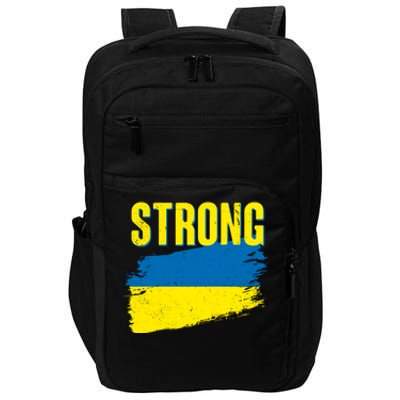 Ukraine Strong Stand With Ukraine Flag Impact Tech Backpack