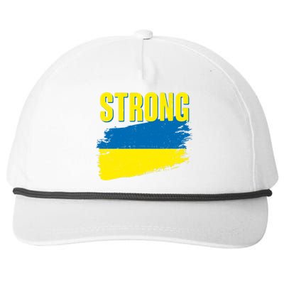 Ukraine Strong Stand With Ukraine Flag Snapback Five-Panel Rope Hat