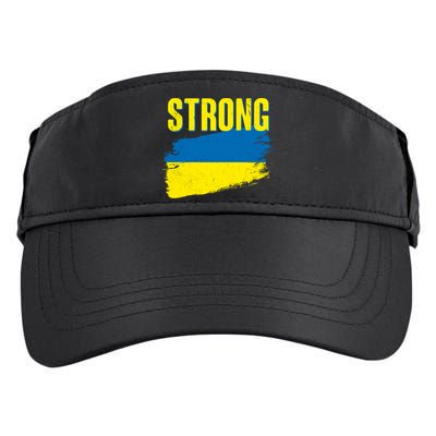 Ukraine Strong Stand With Ukraine Flag Adult Drive Performance Visor