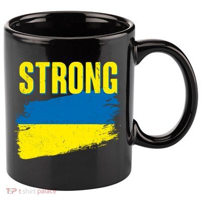 Ukraine Strong Stand With Ukraine Flag 11oz C Handle Ceramic Mug