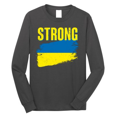 Ukraine Strong Stand With Ukraine Flag Long Sleeve Shirt