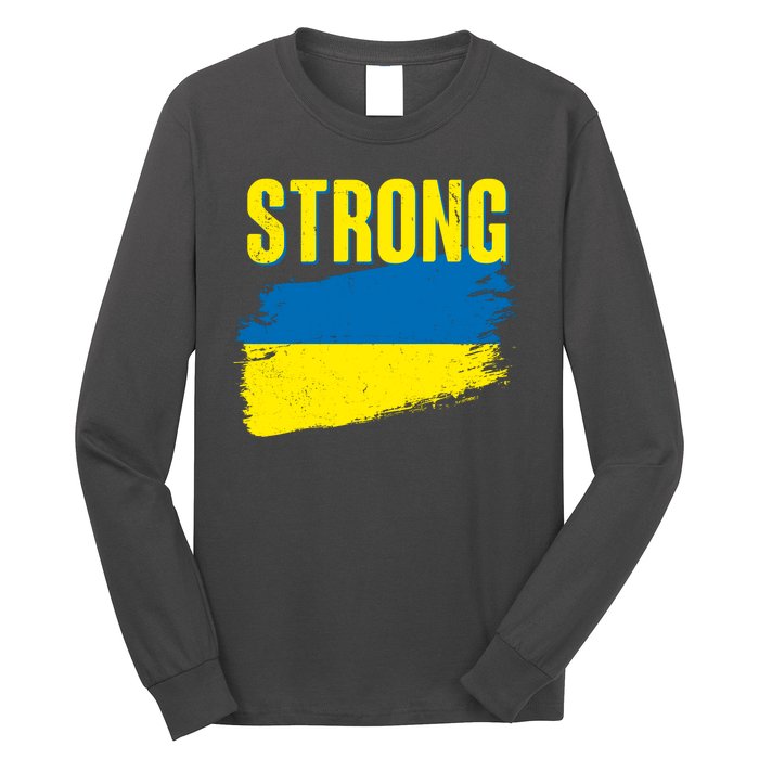 Ukraine Strong Stand With Ukraine Flag Long Sleeve Shirt