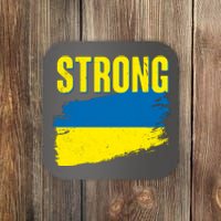 Ukraine Strong Stand With Ukraine Flag Coaster