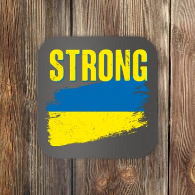 Ukraine Strong Stand With Ukraine Flag Coaster