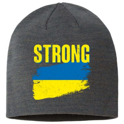 Ukraine Strong Stand With Ukraine Flag Sustainable Beanie