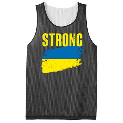 Ukraine Strong Stand With Ukraine Flag Mesh Reversible Basketball Jersey Tank