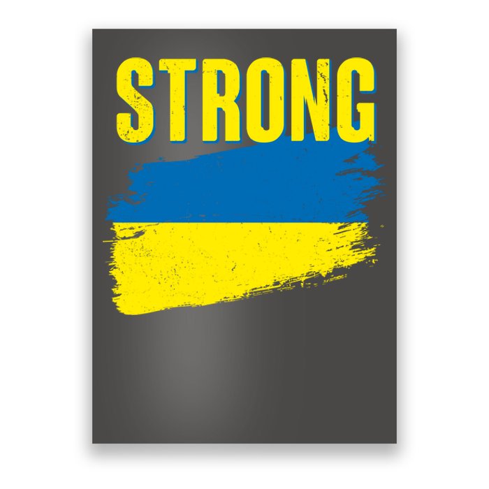 Ukraine Strong Stand With Ukraine Flag Poster