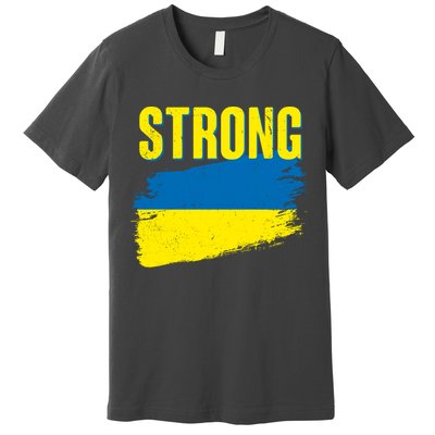 Ukraine Strong Stand With Ukraine Flag Premium T-Shirt