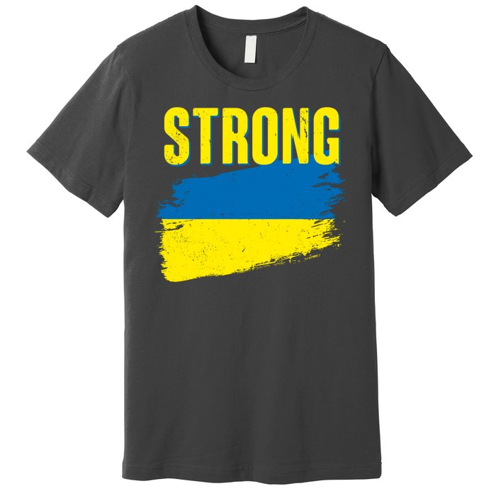 Ukraine Strong Stand With Ukraine Flag Premium T-Shirt