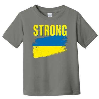 Ukraine Strong Stand With Ukraine Flag Toddler T-Shirt