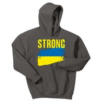 Ukraine Strong Stand With Ukraine Flag Kids Hoodie