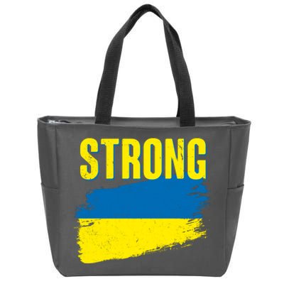 Ukraine Strong Stand With Ukraine Flag Zip Tote Bag