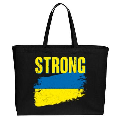 Ukraine Strong Stand With Ukraine Flag Cotton Canvas Jumbo Tote