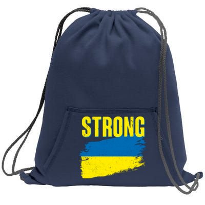 Ukraine Strong Stand With Ukraine Flag Sweatshirt Cinch Pack Bag